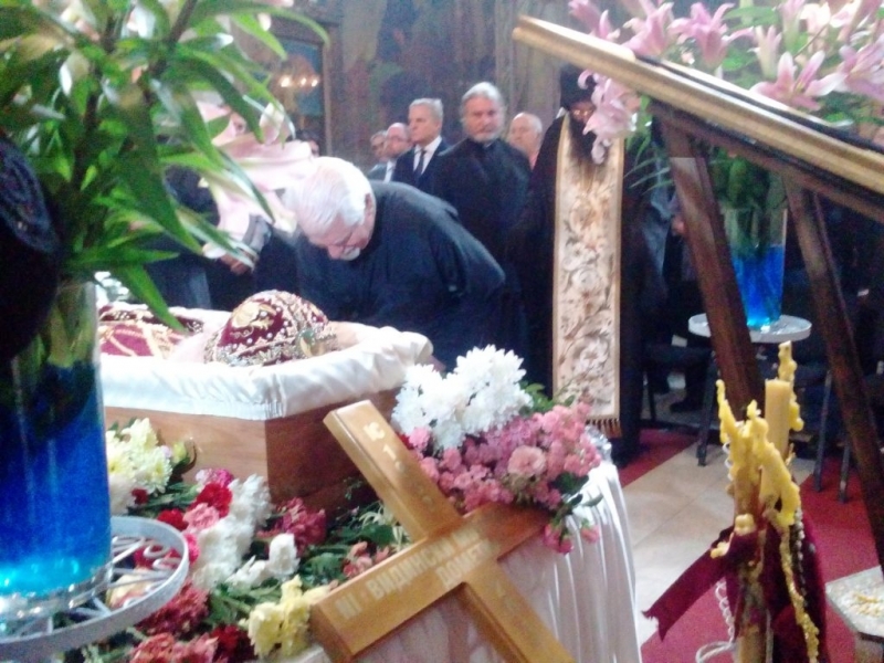 Погребаха Видинския владика Дометиан зад гробницата на Екзарх Антим Първи