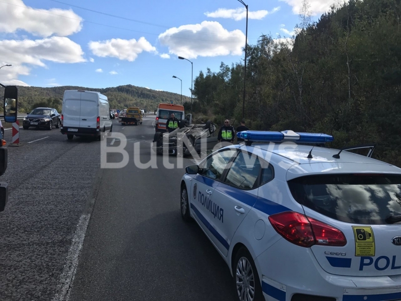 Тежка катастрофа е станала на автомагистрала Хемус видя само репортер