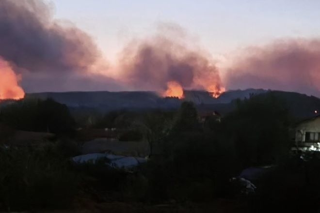 Голям пожар пламна край Сунгуларе, огънят е обхванал 5 декара гора /снимки/