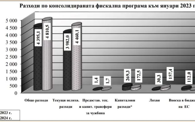 Бюджетът прелива с 1 млрд. лева към края на февруари /графики/