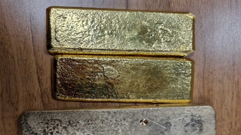 Над 2.7 кг контрабандни златни сплави - отливки на стойност