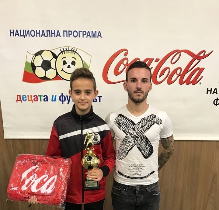 Симеон Веселинов от ОФК Бдин 1923 с треньор Мартин Методиев