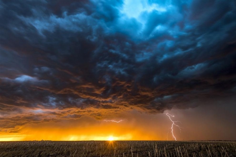 През нощта над повечето райони в западната половина от страната