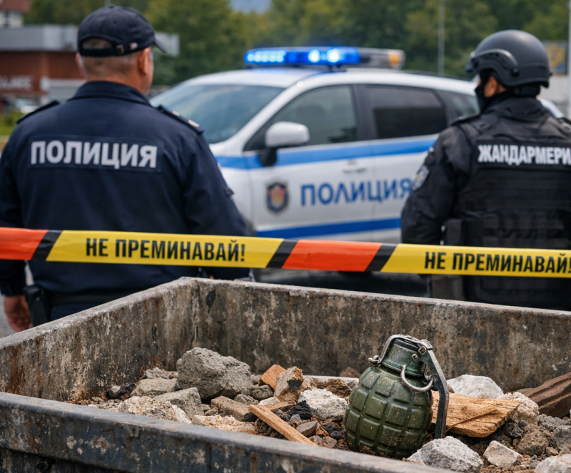 Паника в Монтана! Жена изхвърли граната в контейнер, антитерористи отцепиха района