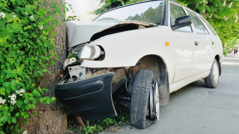 32 годишен мъж без книжка се заби в дърво в Старозагорско При инцидента е