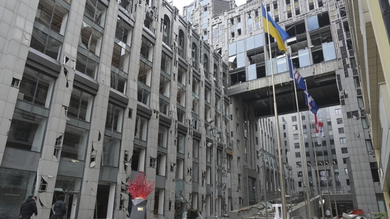 Руската ракетна атака срещу Киев рано днес нанесе значителни щети