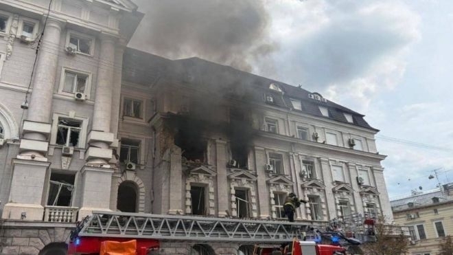 Руски дрон удари централата на Службата за сигурност на Украйна