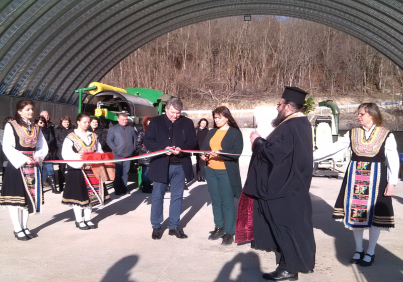 Компостираща инсталация за преработка на зелени и биоразградими отпадъци вече