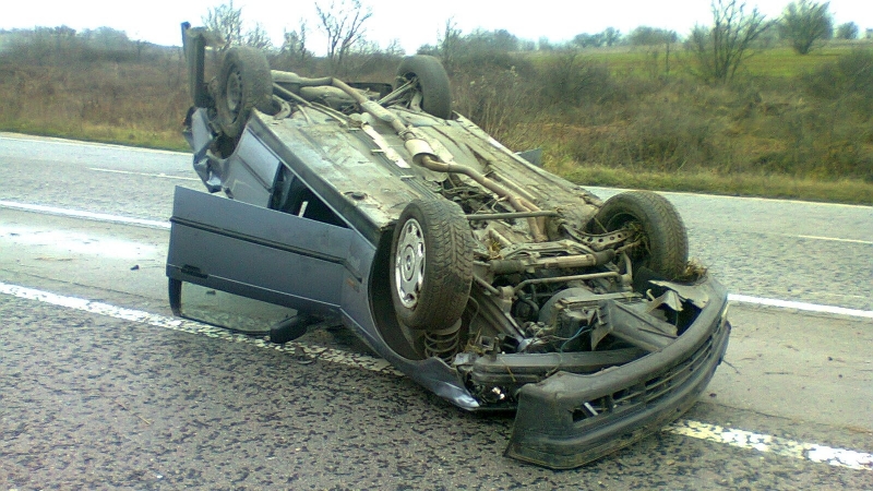 Пиян шофьор е катастрофирал на международен път Е 79 между Монтана