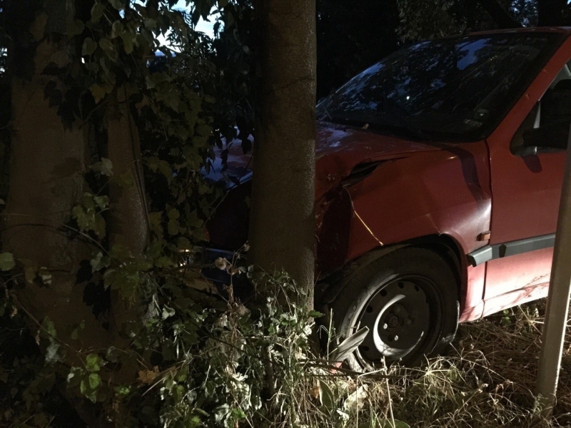 Пиян столичанин се е забил в дърво в Козлодуй съобщиха