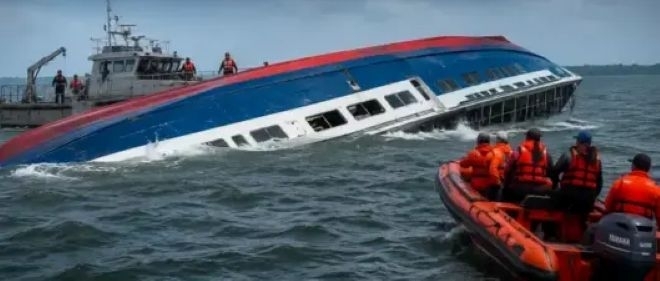Ферибот превозващ 116 пътници и членове на екипажа е потънал