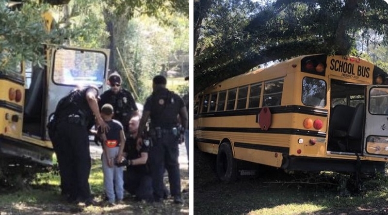 Единадесетгодишно момче e oткраднало училищен автобус в американския град Батън