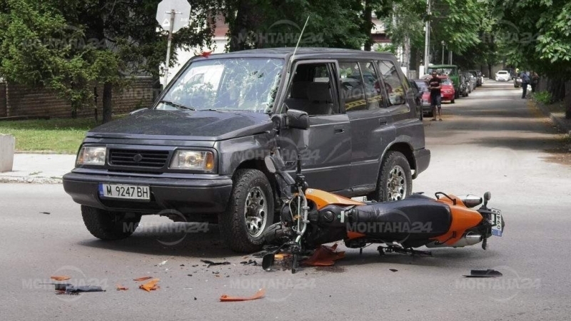 Мотористът който бе блъснат от джип в Монтана вчера е