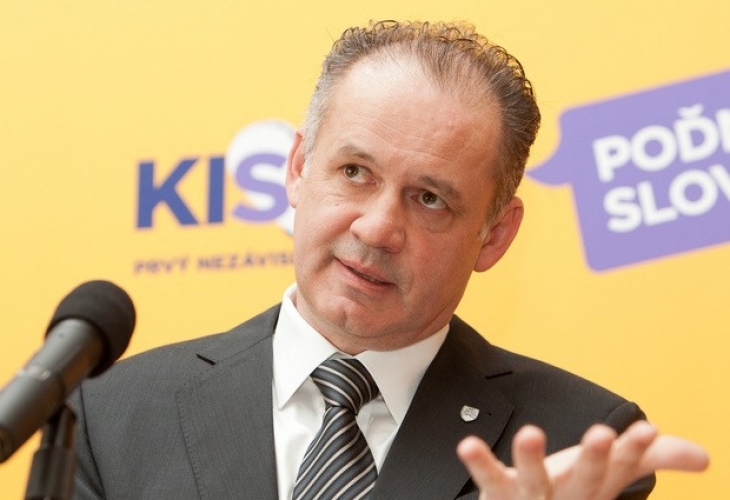 Сегашният президент на Словакия Андрей Киска чиито правомощия изтичат след