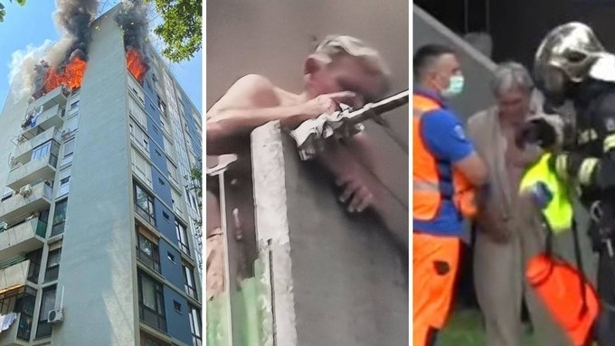 Голям пожар избухна на 10 ия етаж на сграда в Загреб