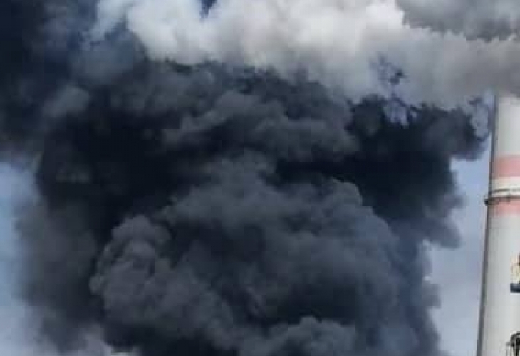 Запалил се е комин на ТЕЦ Марица Изток 2 На