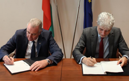 Министърът на околната среда и водите Нено Димов и кметът на община