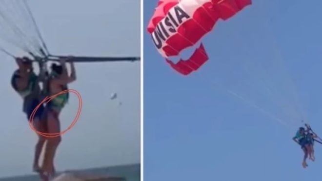 Насилиха във въздуха жена с парашут