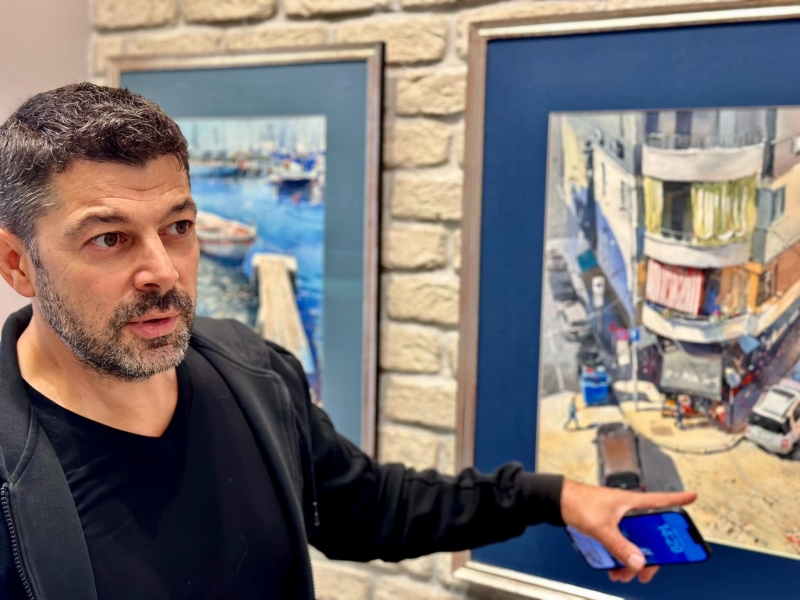 Община Лом почете с поздравителен адрес видния художник акварелист от