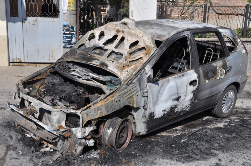 Кола горя във Видин научи BulNews Случката е от вчера Малко