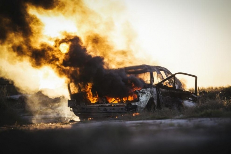 Лек автомобил изгоря в Мизия, съобщиха от областната дирекция на