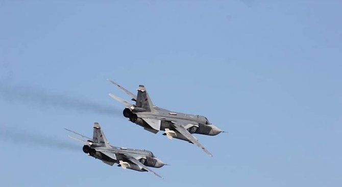 Самолети на турските военновъздушни сили унищожиха вчера две огневи позиции