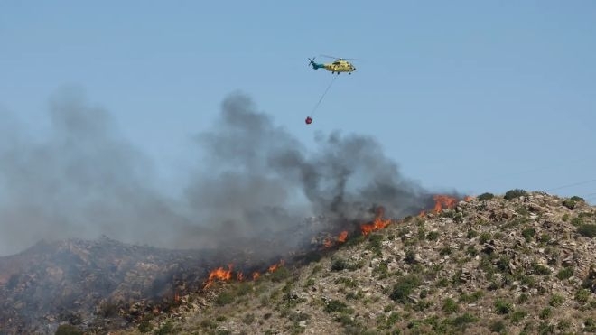 Огнено бедствие в Испания Горски пожар в южната област Андалусия