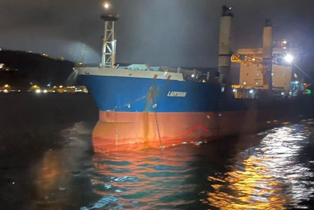 Товарният кораб Лейди шам Lady Sham плаващ под флага на