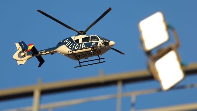 Испанската полиция съобщи че е разбила престъпна група използвала хеликоптери