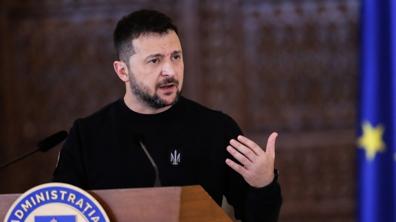 Украинският президент Володимир Зеленски пристигна за среща с министрите на