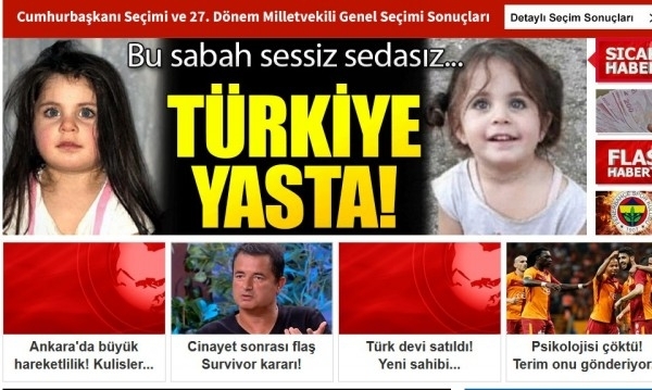 емата свързана с убити деца в Турция е водеща за