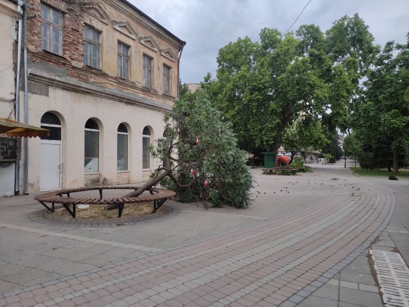 Силна буря която е преминала през Лом през изминалата нощ