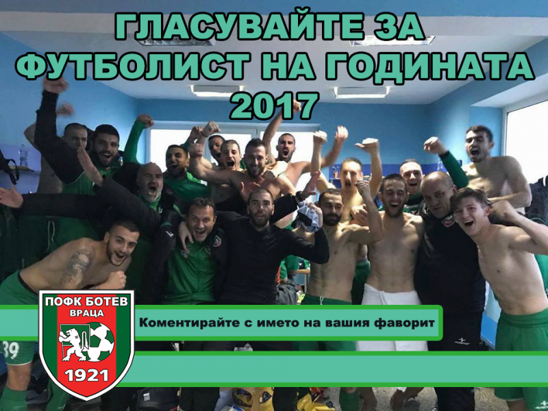 Ръководството на Ботев Враца организира анкета за най добър футболист за