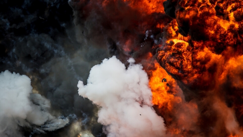 Мощна експлозия е избухнала малко преди 9 ч днес във