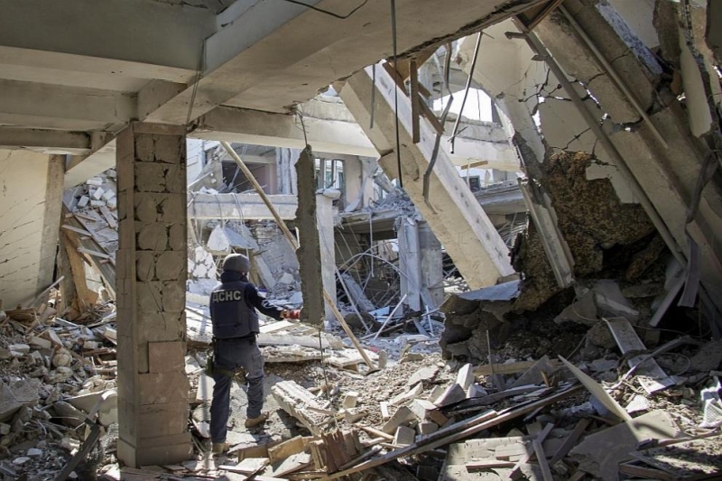 Педагогическият университет в североизточния украински град Харков е бил разрушен