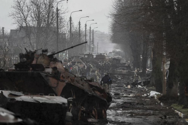 Кметът на украинския град Буча обвини руските войски, че умишлено