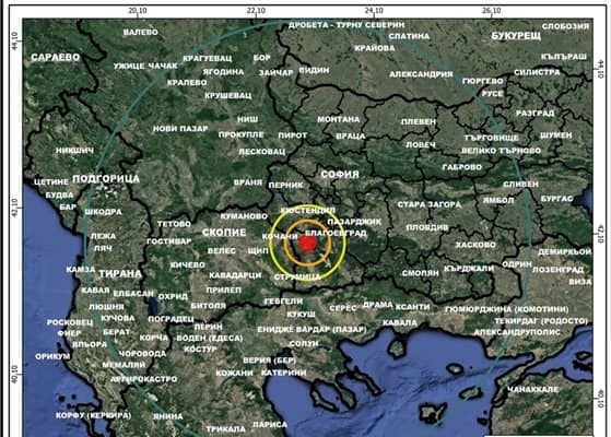 Земетресение с магнитуд 3 7 е регистрирано тази сутрин в у