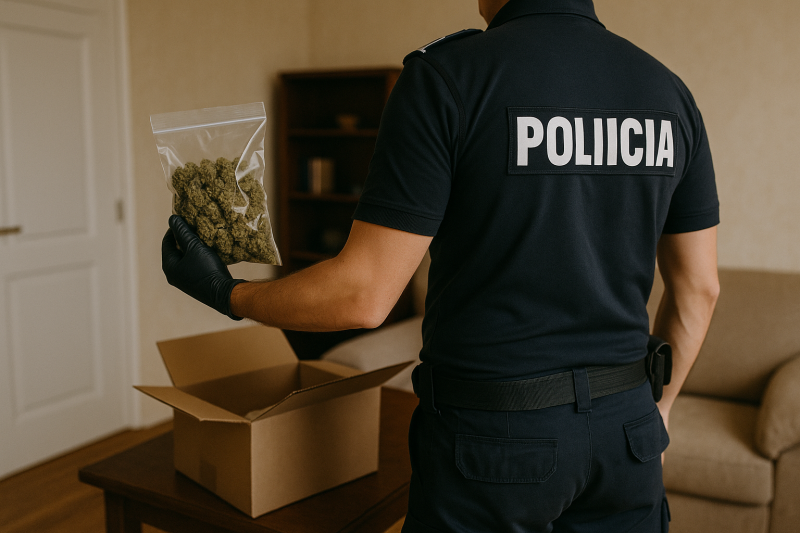 Полицията е иззела голямо количество канабис и нелегални цигари при