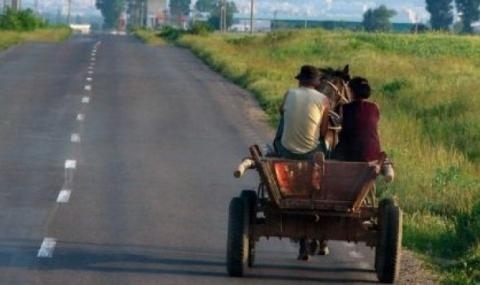 Пиян от обед мъж се е забил с каруца с