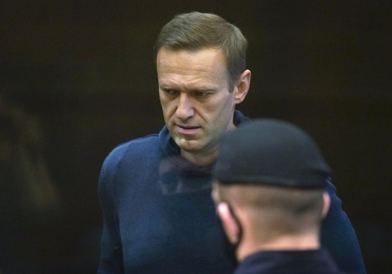 Руският опозиционен лидер Алексей Навални излежаващ присъда в лагер разположен