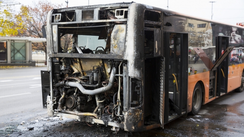 Автобус на столичния градски транспорт е горял тази сутрин на