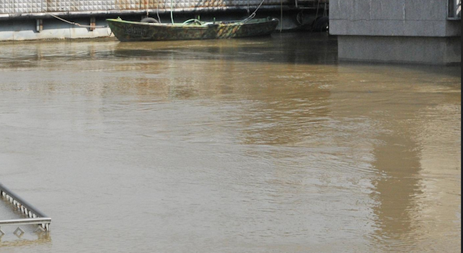 Нивото на Дунав в началото на българския участък на реката