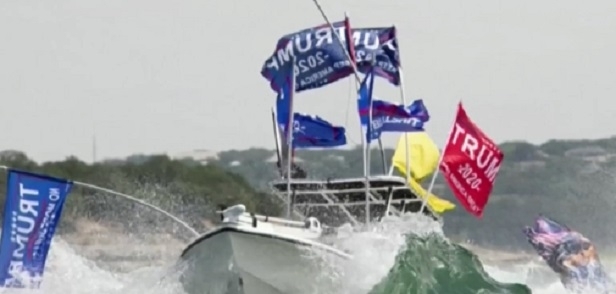 Инцидент беляза предизборно събитие на президента Доналд Тръмп Няколко лодки