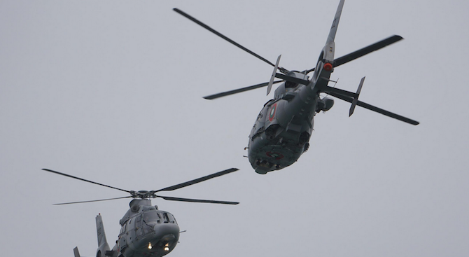 Хеликоптери извършат учебно тренировъчни облитания в тъмната част на денонощието на