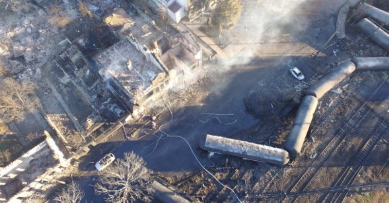 На 10 декември 2016 година товарна влакова композиция дерайлира в