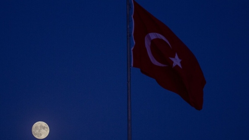 Карта на Република Турция обхващаща територии и от България е