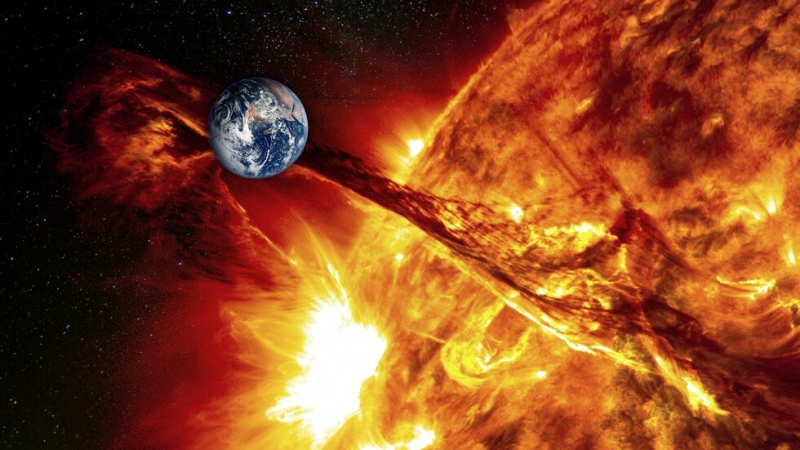 В резултат на слънчево изригване Земята отново е ударена от