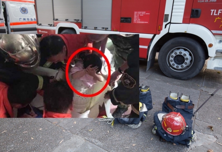 Осем пожарникари вадиха повече от половин час дете от пералня