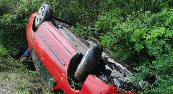 Пиян шофьор е катастрофирал във Видинско при което ранил жена