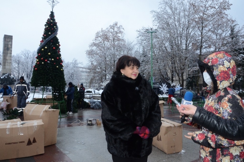 Богато украсена елха краси центъра на Видин съобщиха от местната